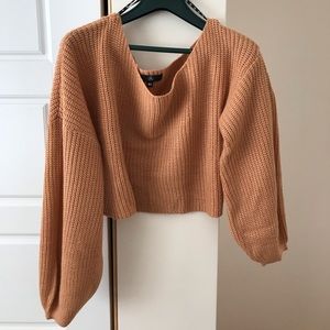 Missguided cropped off the shoulder sweater